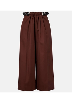 Loewe High-rise cotton and silk culottes