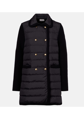 Moncler Down-paneled wool and cashmere jacket