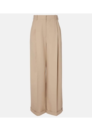 Loewe High-rise cotton wide-leg pants