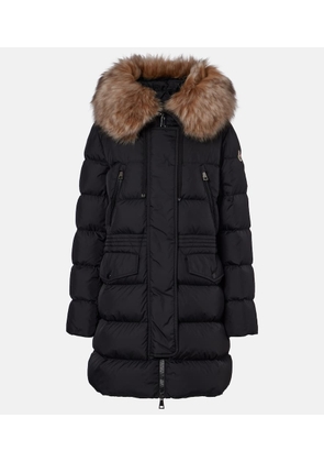 Moncler Aphroti shearling-trimmed hooded down coat