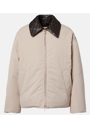 Bottega Veneta Intrecciato leather-trimmed down jacket