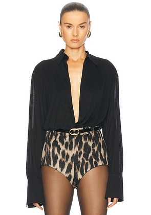 SEROYA Aurora Top in Black - Black. Size XL (also in ).