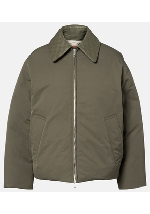 Bottega Veneta Intrecciato leather-trimmed down jacket