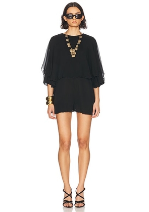 Saint Laurent Backless Romper in Noir - Black. Size 34 (also in 36).