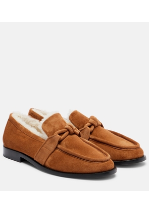Bottega Veneta Astaire shearling-lined suede loafers