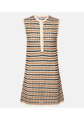 Eres Inedit open-knit cotton-blend polo dress