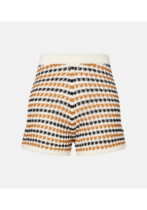 Eres Disco open-knit cotton-blend shorts