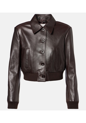 Dorothee Schumacher Sleek Statement cropped leather jacket