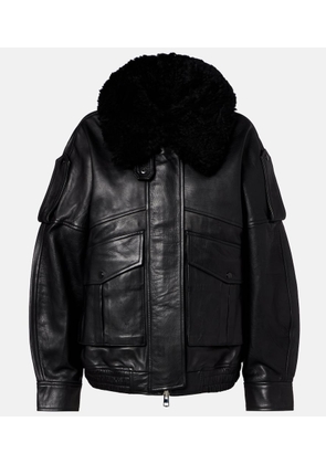 Agolde Avril oversized leather jacket