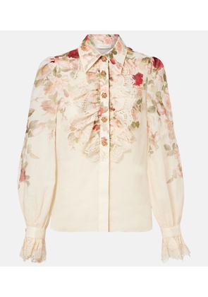 Zimmermann Hypnotic floral ramie blouse
