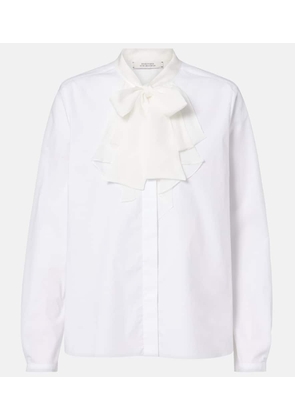 Dorothee Schumacher Pure Power bow-detail cotton-blend poplin blouse