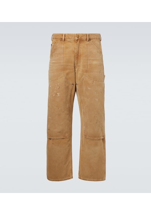 Polo Ralph Lauren Distressed cotton canvas straight pants