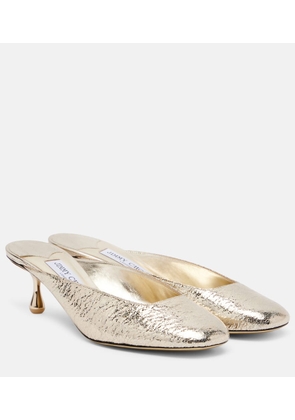 Jimmy Choo Pixie 50 metallic mules