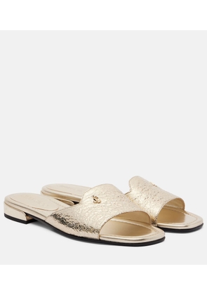 Jimmy Choo Dina metallic slides