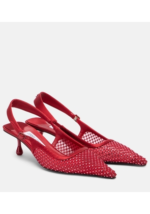 Jimmy Choo Amel 50 embellished slingback pumps