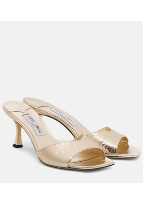 Jimmy Choo Skye 70 metallic mules