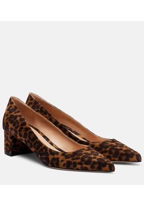 Gianvito Rossi Piper 45 leopard-print suede pumps