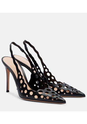 Gianvito Rossi 95 leather slingback pumps