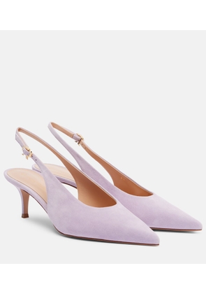 Gianvito Rossi Robbie 55 suede slingback pumps
