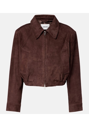 Agolde Nahla cropped suede jacket