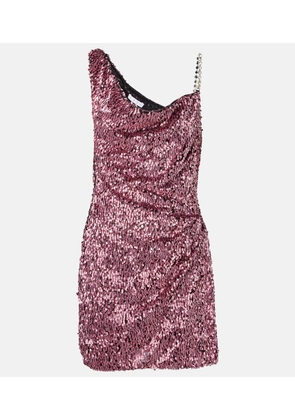 Area One-shoulder sequined minidress