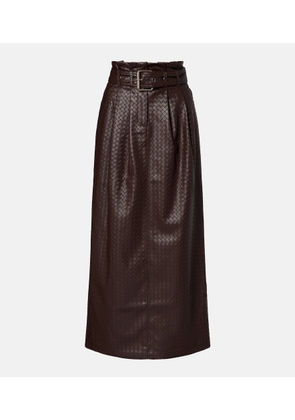 Rotate Anatta belted woven midi skirt
