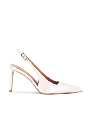 Retrofete Evelyn Satin Sling Back in White - White. Size 36 (also in 36.5, 37, 37.5, 38, 38.5, 39, 39.5, 40).