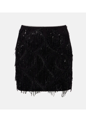 Rotate Vika fringed sequined miniskirt