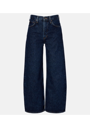 Agolde Low Curve cropped mid-rise barrel-leg jeans