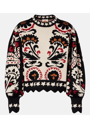 Farm Rio Tapestry Stripes jacquard sweater