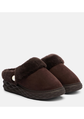 Jimmy Choo Diamond Maxi Mule F suede slippers