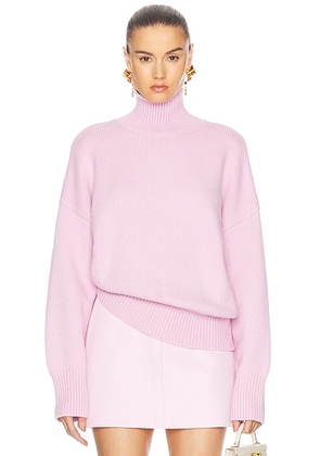 SEROYA Elsa Turtleneck Sweater in Ballet Pink - Pink. Size L (also in ).