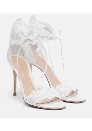 Gianvito Rossi Evie 105 embroidered leather sandals
