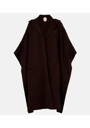 Jardin des Orangers Hooded wool and cashmere cape