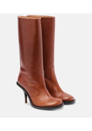 Dries Van Noten 90 leather knee-high boots