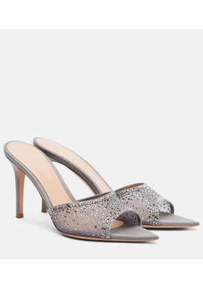 Gianvito Rossi Rania 85 embellished organza mules