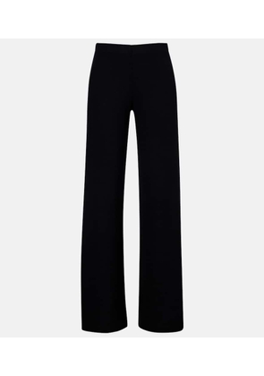 Leset Lauren mid-rise jersey wide-leg pants