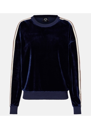 The Upside Monaco Lisel striped velour sweatshirt