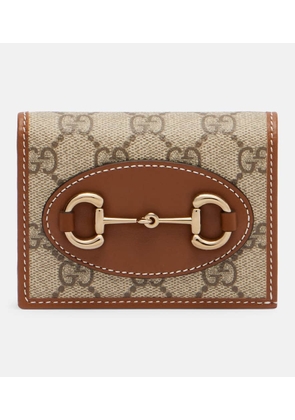 Gucci Horsebit 1955 leather-trimmed wallet