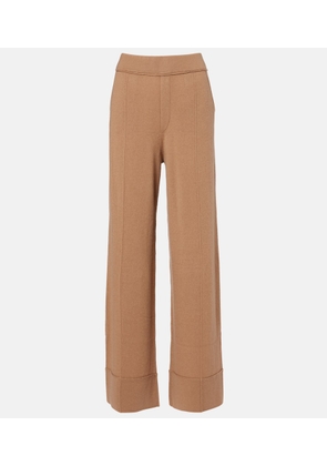 Jardin des Orangers High-rise wool and cashmere wide-leg pants