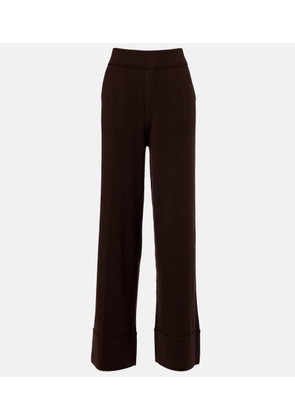 Jardin des Orangers High-rise wool and cashmere wide-leg pants