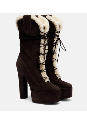 Paris Texas Malena 145 suede platform mid-calf boots