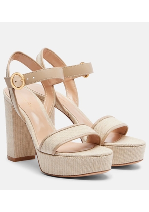 Gianvito Rossi 70 leather-trimmed platform sandals
