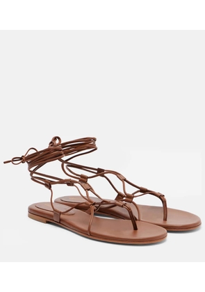 Gianvito Rossi Leather gladiator sandals