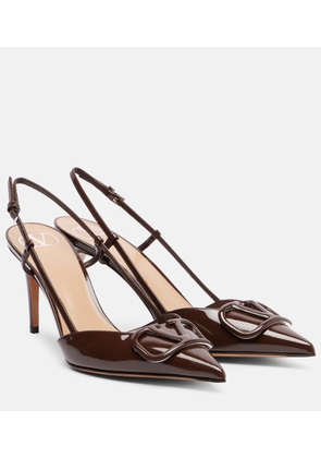 Valentino Garavani VLogo patent leather slingback pumps