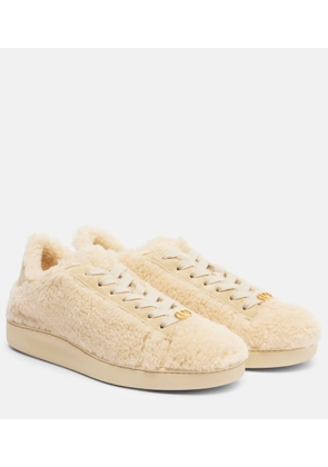 Valentino Garavani Royco VLogo suede-trimmed sneakers