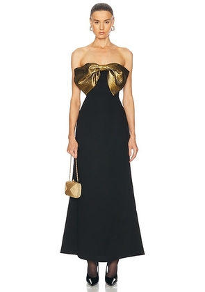 SIMONMILLER Dali Crepe Dress in Black & Star Gold - Black. Size 0 (also in ).