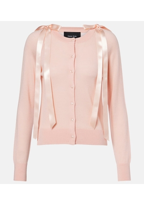 Simone Rocha Bow-detail wool and silk cardigan