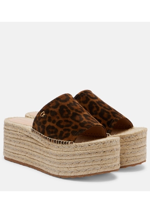 Gianvito Rossi Leopard-print suede espadrille sandals