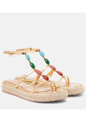 Gianvito Rossi Shanti leather espadrille sandals